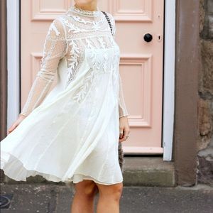 Pretty cream free people lace dress